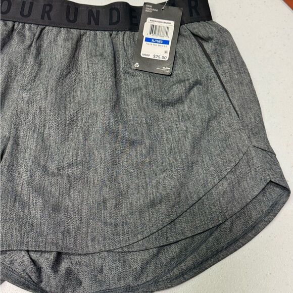 Under Armour Play Up Twist 3.0 Gray Athletic Shorts SZ XL - Picture 3 of 9